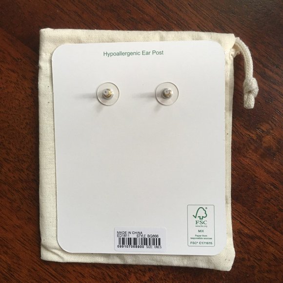 J. Crew rainbow sparkle and pearl earrings NWT - Picture 6 of 8